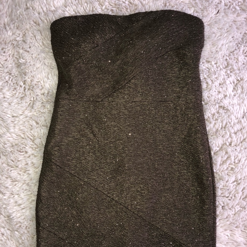 Short olive green dress